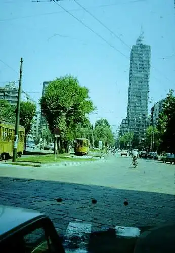 Orig 35mm DIA Slide 15x Italien Mailand Strassenbahn 1978 B13/88-89