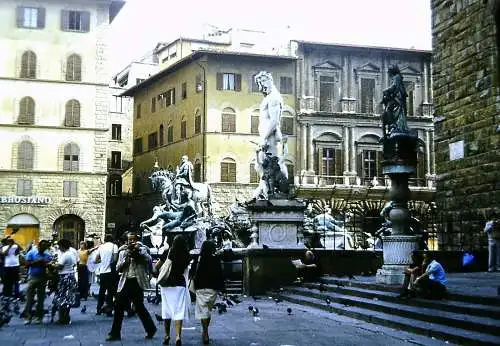 Orig 35mm DIA Slide 5x Italien Florenz Strassenszene Bus 1978 B13/90-94