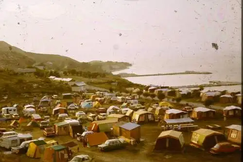 Vintage Dia Film Slide 35mm Camper in den Sozialismus 2 Stk. '70s  B5/L31-32