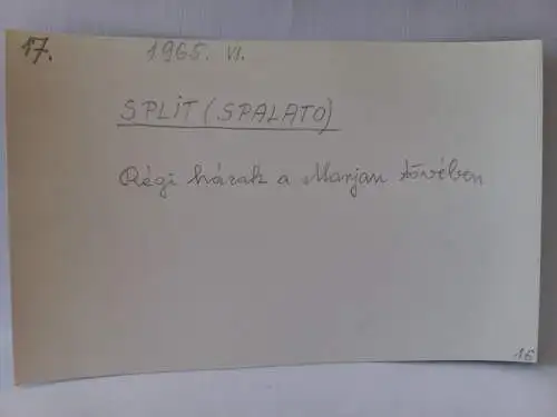 Vintage Foto B&W Split, Spalato, alte Häuser 1965  14 x 9 cm