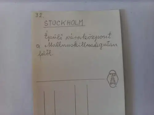 Vintage Foto B&W  Stockholm Stadtcentrum in Bau Malmskillnadsgatan  1964