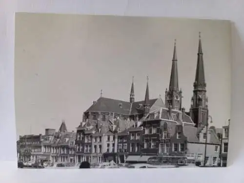 Vintage Foto B&W Delft, Hauptplatz  1967  12x9cm