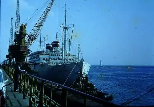 Orig 35mm DIA Slide Ship Admiral Nakhimov orig SS Berlin   '60s B13/14