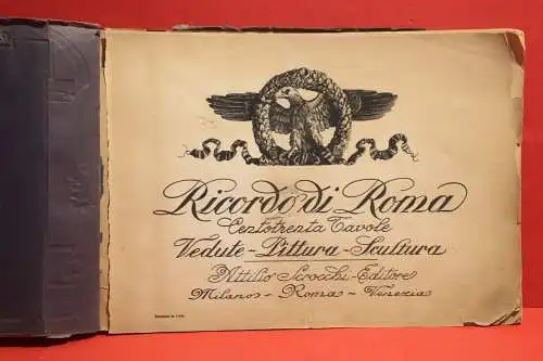 Ricordo di Roma- Veduta -  Centotrenta Tavole Milano-Roma-Venezia Serie No. 195