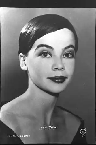 Vintage Glasnegativ Platte Glassnegative Leslie Caron