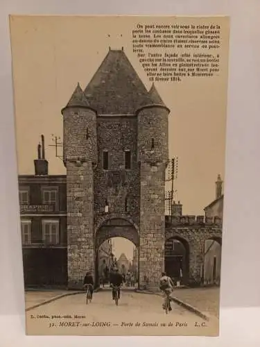 AK Postcard CPA Moret sur Loing Porte de Saimois ou de Paris