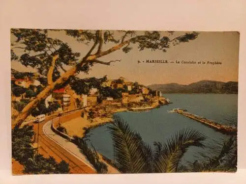 AK Postcard CPA France Marseille La Corniche et le Prophéte