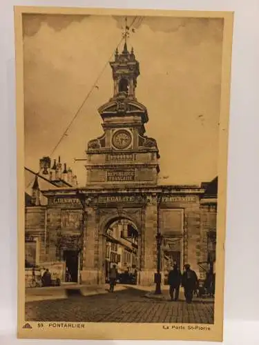 AK Postcard CPA France PONTARLIER - La Porte St Pierre