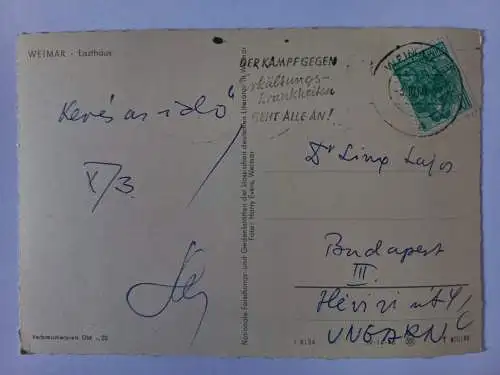 AK Postcard CPA  DDR Weimar Liszthaus