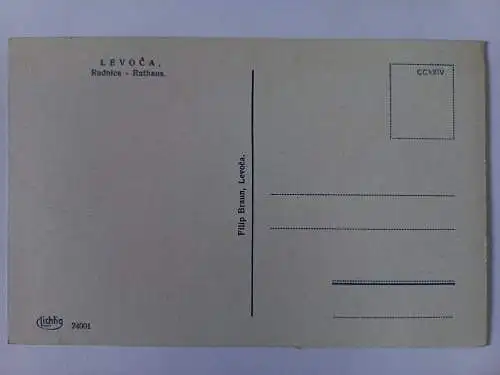 AK Postcard CPA  Slowakei Levoča ,  Leutschau, Lőcse Radnica - Rathaus