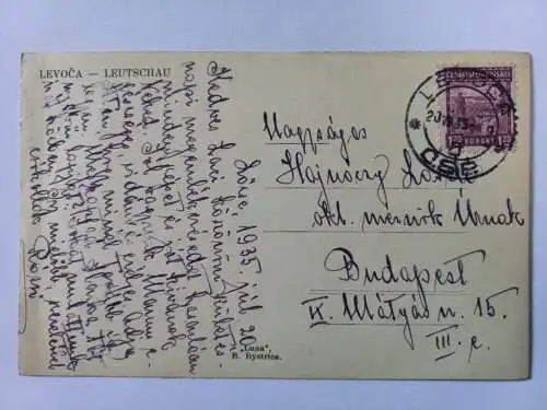 AK Postcard CPA  Slowakei Levoča ,  Leutschau, Lőcse 1935
