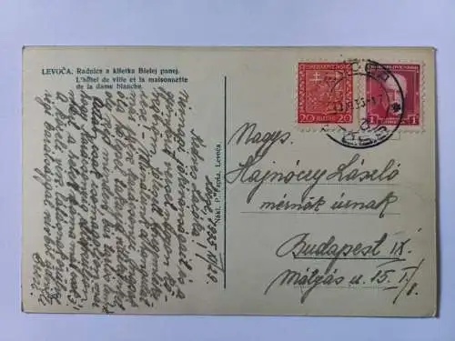 AK Postcard CPA  Slowakei Levoča ,  Leutschau, Lőcse Radnica Rathaus 1935