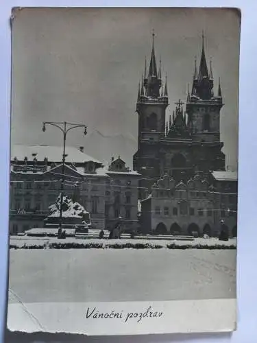 AK Postcard CPA  Tschechien Prag Praha Vánoční pozdrav