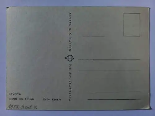 AK Postcard CPA  Slowakei Levoča ,  Leutschau, Lőcse 1958