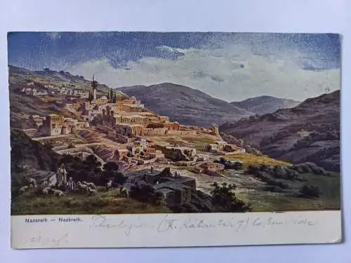 AK Postcard CPA  Jerusalem - Nazareth - Nazáreth   1909