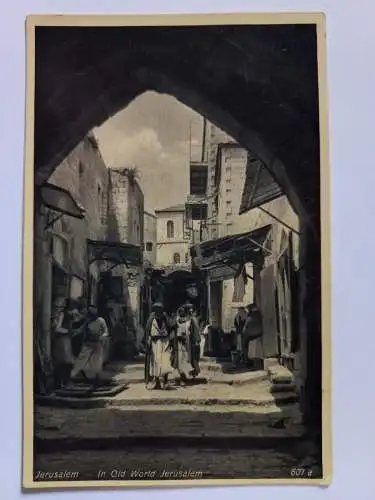 AK Postcard CPA  Jerusalem - In Old World Jerusalem Streetszene