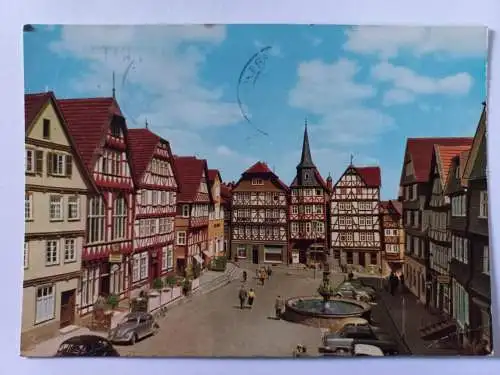 AK Postcard CPA  Detschland Fritzlar Mittelalterlicher Marktplatz 1977