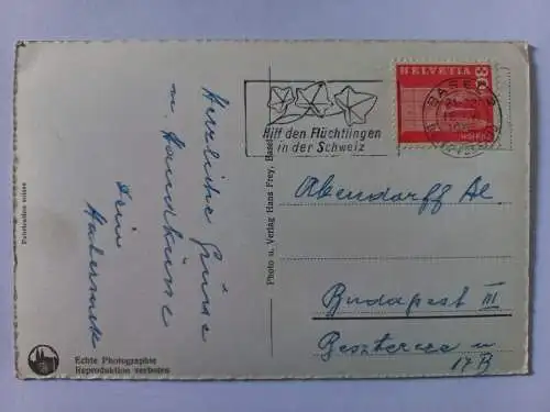 AK Postcard CPA Schweiz - Basel - Mittlere Rheinbrücke und Rheinpartie 1964