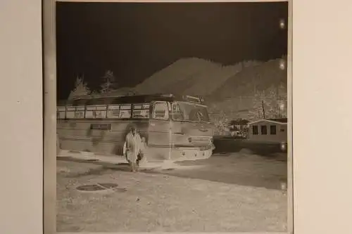 Vintage Negativ Foto IKARUS 55 Sonderfahrt 1960s 6x6cm