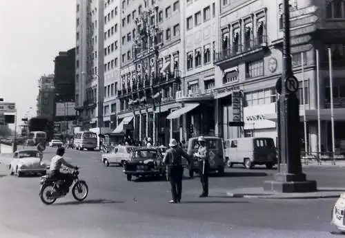 Vintage Negativ Foto Spanien Madrid  GRAN VIA  Strassenszene  '70s