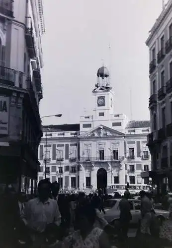Vintage Negativ Foto Spanien Madrid  Real Casa de Correos  Strassenszene  '70s