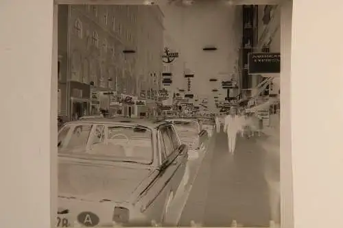 Vintage Negativ Foto Graz /?/ Shopping-Strasse 1960s 6x6cm