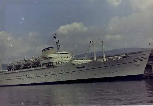 Vintage Foto Negative 6x SChiff "AFRICA" in Triest, Hafen  1970s