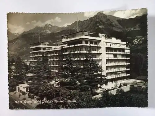 AK Postcard CPA  Italien Merano - Grand Hotel Bristol - 1954