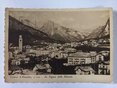 AK Postcard CPA  Italien Cortina d'Ampezzo La Regina delle Dolomiti 1937