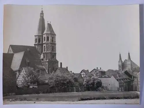 Vintage Foto DDR Nordhausen Blasiikirche mit Blick zum Dom Grossformat 23x17 cm