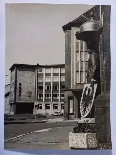 Vintage Foto DDR Nordhausen Roland und Hauptpost Grossformat 23x17 cm