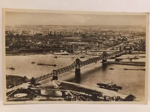 AK Postcard CPA Duisburg Ruhrort- Rheinbrücke  - Deutschland