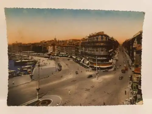 AK Postcard CPA Marseille Quai du Port et rue République