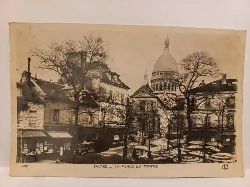 AK Postcard CPA Paris - La Place du Teatre