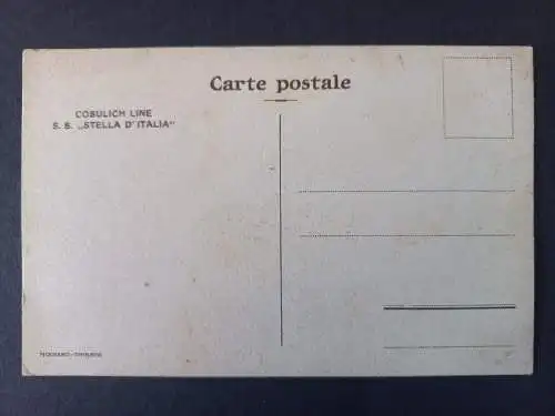 AK Postcard CPA Cosulich Line S.S.Stella d'Italia