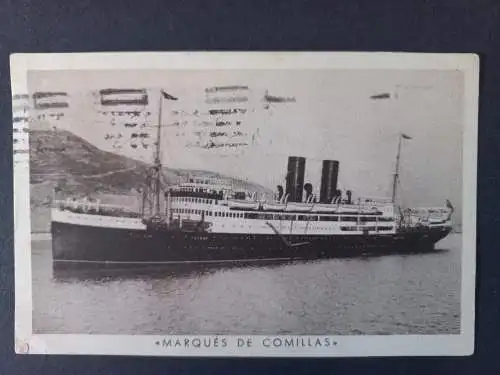 AK Postcard CPA MarQues de Comillas CompaÑia Transatlatica ESPAÑOLA