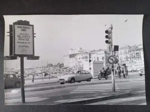 Vintage Foto Frankreich - Riviera - Cannes -Hafen - Port Strassenszene  1970s