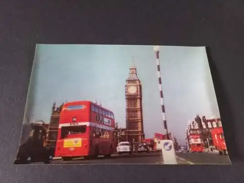 AK Postcard CPA 3 Dimensional Big Ben&Westminster Bridge London