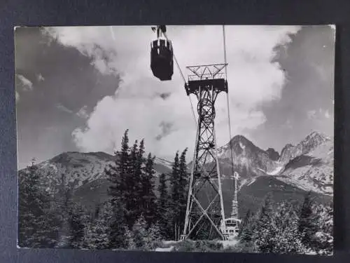 AK Postcard CPA Slowakei Hohe Tatra Lanovka Lomniczky stit