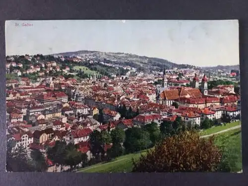 AK Postcard CPA  Schweiz - St. Gallen - Panorama