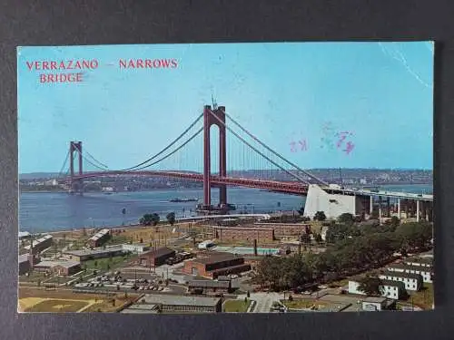 AK Postcard CPA  Verrazano Narrows Bridge New York City