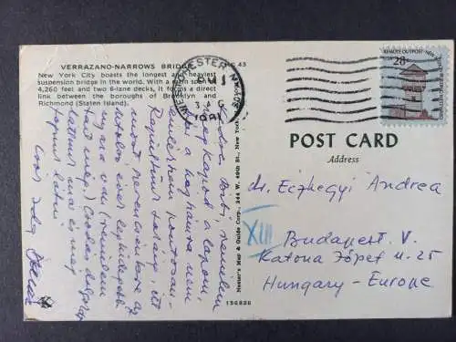 AK Postcard CPA  Verrazano Narrows Bridge New York City