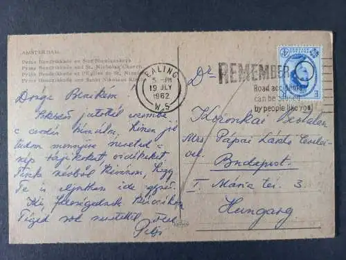 AK Postcard CPA Niederlande - Amsterdam 1962