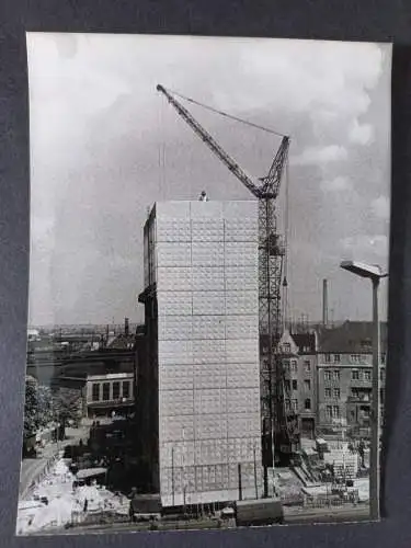 Vintage Foto  DDR Halle/s Hochhaus - Bauarbeiten  1960s