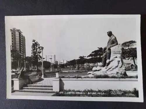 AK Postcard CPA Brasilien Santos - Beira Mar 1959