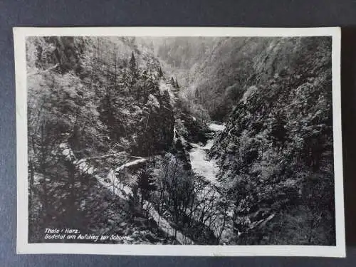 AK Postcard CPA  Harz  Thale Bodetal am Aufstieg  1957