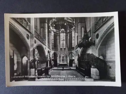 AK Postcard CPA Deutschland Lutherstadt Wittenberg Schlosskirche