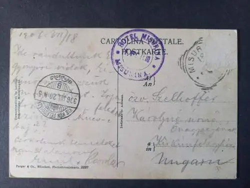 AK Postcard CPA Italien Lago di Misurina col Sarapis e Antelao 1906