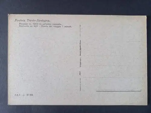 AK Postcard CPA Italien TRENTO  Funivia Trento Sardagna