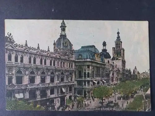 AK Postcard CPA Brasilien Avenida Rio Branco Rio de Janeiro 1925